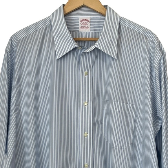 Brooks Brothers Traditional Fit Non-Iron Stretch Mens Dress Shirt Sz 18 - 34 - Picture 3 of 12